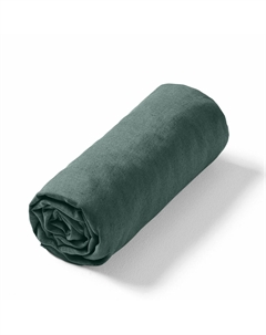 Простыня натяжная из стираного льна Elina зеленый Am.pm.