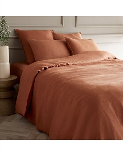 Пододеяльник из стираного льна Elina каштановый Am.pm.