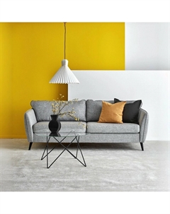 Диван-кровать в обивке из велюра с французской раскладушкой серый So'home