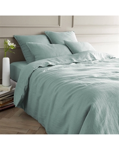 Пододеяльник из стираного льна Elina зеленый Am.pm.