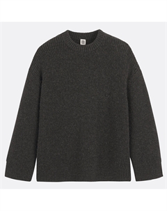 Джемпер с круглым вырезом крупной вязки из мягкой пряжи серый La redoute collections