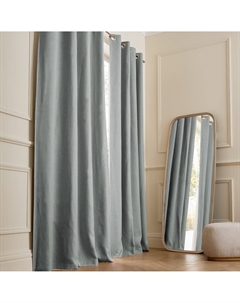 Штора затемняющая из осветленного льна люверсы Private зеленый Am.pm.