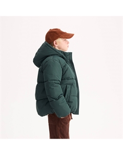 Куртка стеганая с капюшоном зеленый La redoute collections