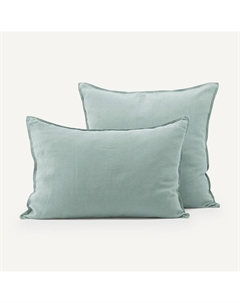 Наволочка на подушку из стираной пеньки Helm зеленый Am.pm.