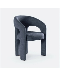 Стул с обивкой из шеннила синий So'home