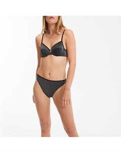 Бюстгальтер-корбей из микрофибры и металлизированной нити TAMARIS черный La redoute collections