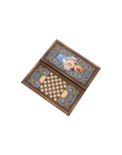 Нарды + Шашки Сирия Тадж-Махал средние (Россия, дерево, 50х25х4 см) Nobrand