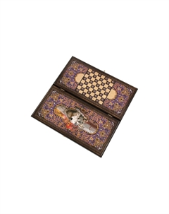 Нарды + Шашки Сирия Волк малые (Россия, дерево, 40х20х4 см) Nobrand