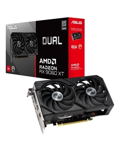 Видеокарта PCI-E Radeon RX 9060 XT DUAL (DUAL-RX9060XT-8G) 90YV0MI1-M0NA00 8GB GDDR6 128bit 4nm 3130/20000MHz HDMI 2*DP Asus