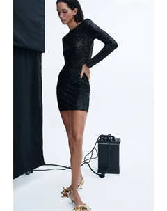 Платье мини облегающее с пайетками Befree