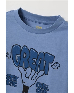 Лонгслив хлопковый с принтом Ovs