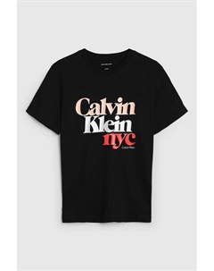 Футболка хлопковая с логотипом Calvin klein jeans