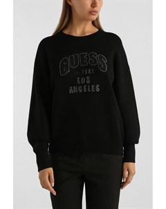 Свитшот с логотипом из страз Guess