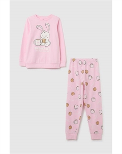 Пижама хлопковая с принтом Ovs