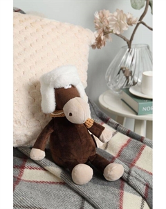 Мягкая игрушка Конь Василий в ушанке Maxitoys luxury