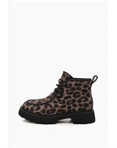 Ботинки замшевые с принтом Abricot