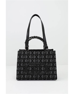 Сумка шоппер с принтом из монограмм бренда Liu jo