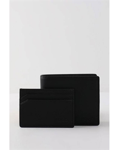 Набор подарочный из картхолдера и портмоне из кожи Hugo