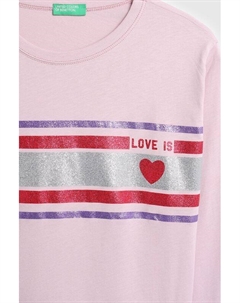 Лонгслив с контрастной отделкой Benetton