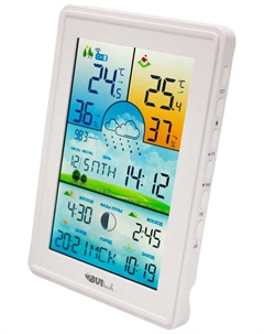 Метеостанция BVItech BV-675, белая, с беспроводным датчиком Bvitech