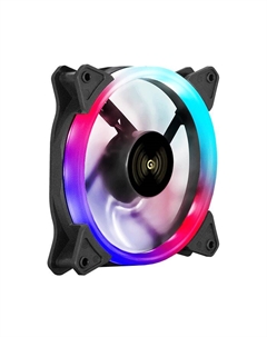 Вентилятор EX12025H3P4PSR-PWM.ARGB, 120 мм, 1800rpm, 26 дБ, 4-pin PWM, 1шт, черный, ARGB подсветка (EX295969RUS) Exegate