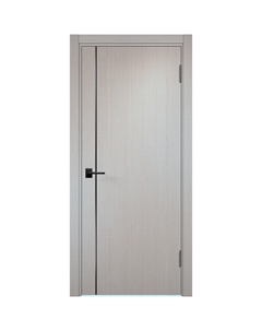 Дверь межкомнатная Милан (Вертикаль) 700х2000 мм финишпленка дуб сантана с декоративной вставкой с замком Verda