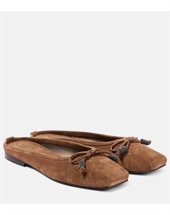 Замшевые мюли Monili с бантом, Sesamo Brunello cucinelli