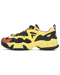 Криптонит женские массивные кроссовки лоу-топ желто-черные, цвет Yellow Black Fila fusion