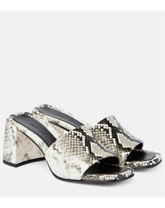 Мюли Lena 70 из кожи с эффектом змеи, Roccia Jimmy choo