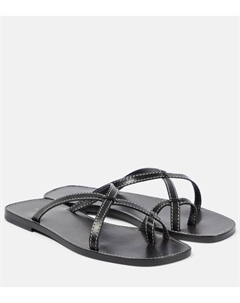 Сандалии из кожи Link, черный The row