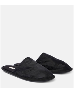 Тапочки Frances с цветочным жаккардом, черный The row