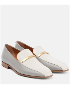 Кожаные мокасины со вставками, Gabbiano + Bianco Calce Tod's