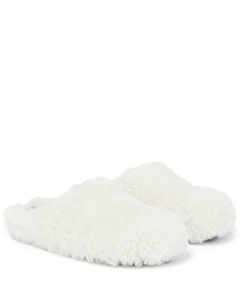 Тапочки Sabot из овчины, Natural White Marni