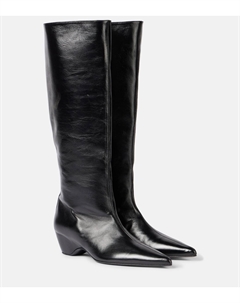 Сапоги Sybil 40 из кожи до колена, черный Khaite