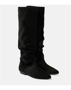 Замшевые сапоги Sayla до колена, черный Isabel marant