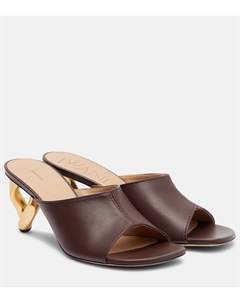 Мюли из натуральной кожи, Deep Walnut Jw anderson