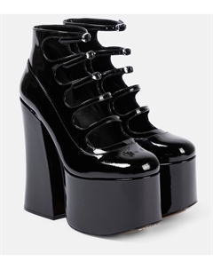 Ботильоны Kiki из лакированной кожи на платформе, черный Marc jacobs