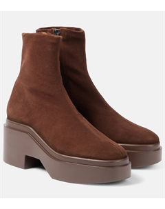 Ботильоны Nelle из замши на платформе, коричневый Clergerie