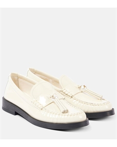 Лакированные кожаные мокасины Addie, Latte Jimmy choo