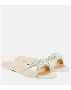 Шлепанцы Sirene из искусственной кожи с жемчугом, белый Mach & mach