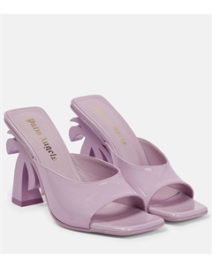 Мюли из лакированной кожи Palm Beach, Pink No Color Palm angels