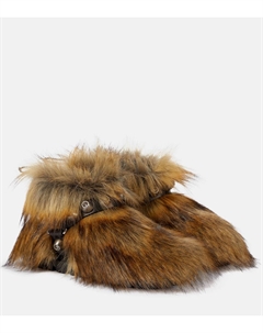 Ботильоны из искусственного меха с отделкой из сбруи, Corda Miu miu