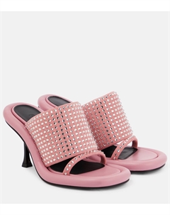 Мюли с декором Bumper-Tube, розовый Jw anderson