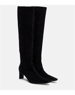 Замшевые сапоги Ona 55 до колена, черный Khaite