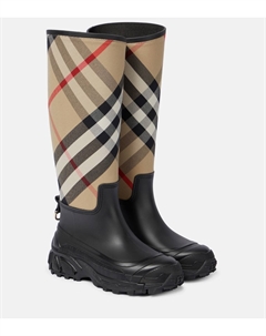 Резиновые сапоги для проверки дома, Black Archive Beige Burberry