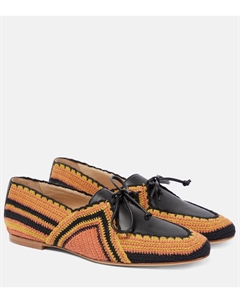 Вязаные мокасины Hays с кожаными вставками, черный Gabriela hearst