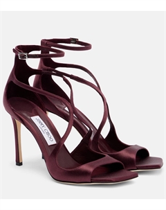 Атласные сандалии Azia 95, Deep Merlo Jimmy choo