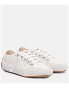 Тонкие кроссовки с замшевой отделкой, белый Givenchy