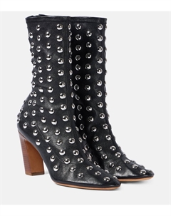 Ботильоны из кожи с заклепками Apollo 85, черный Khaite