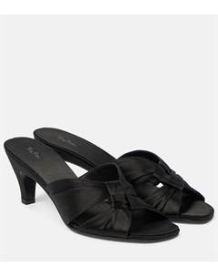 Атласные мюли Soft Knot 65, черный The row